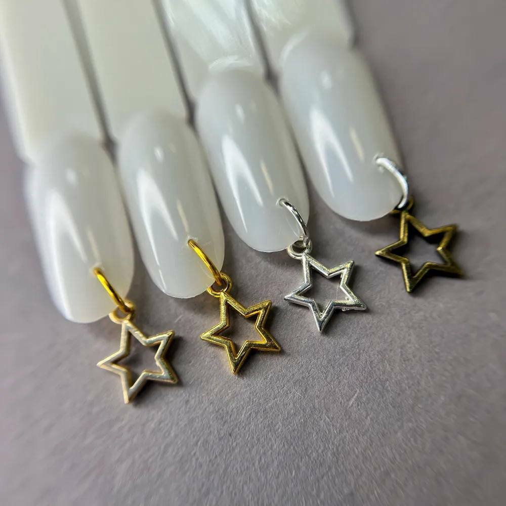 Пирсинг звездочки метал 10шт (без колечек)
